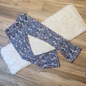 Retro Lip Service flower power flare pants M